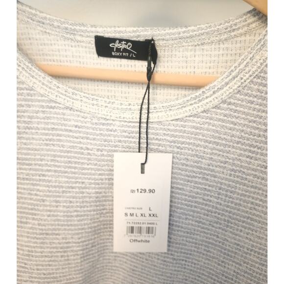 NWT Women's Large Cotton Blend Boxy Short Sleeve Shirt byCASRTO - Picture 4 of 7